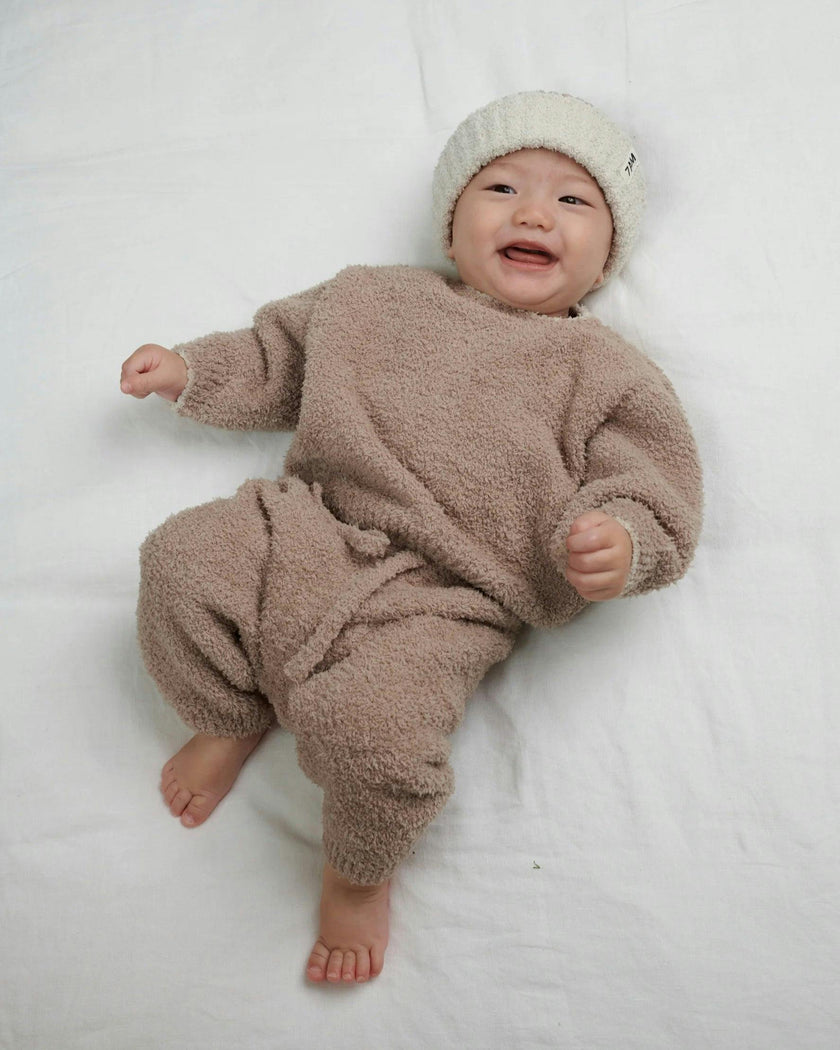 2-Tone Ribbed Beanie - Fuzzy