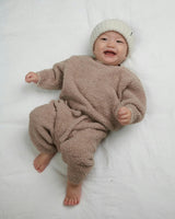 Two-Tone Ribbed Beanie • Fuzzy