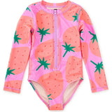 Long Sleeve One-Piece Swimsuit, Pink