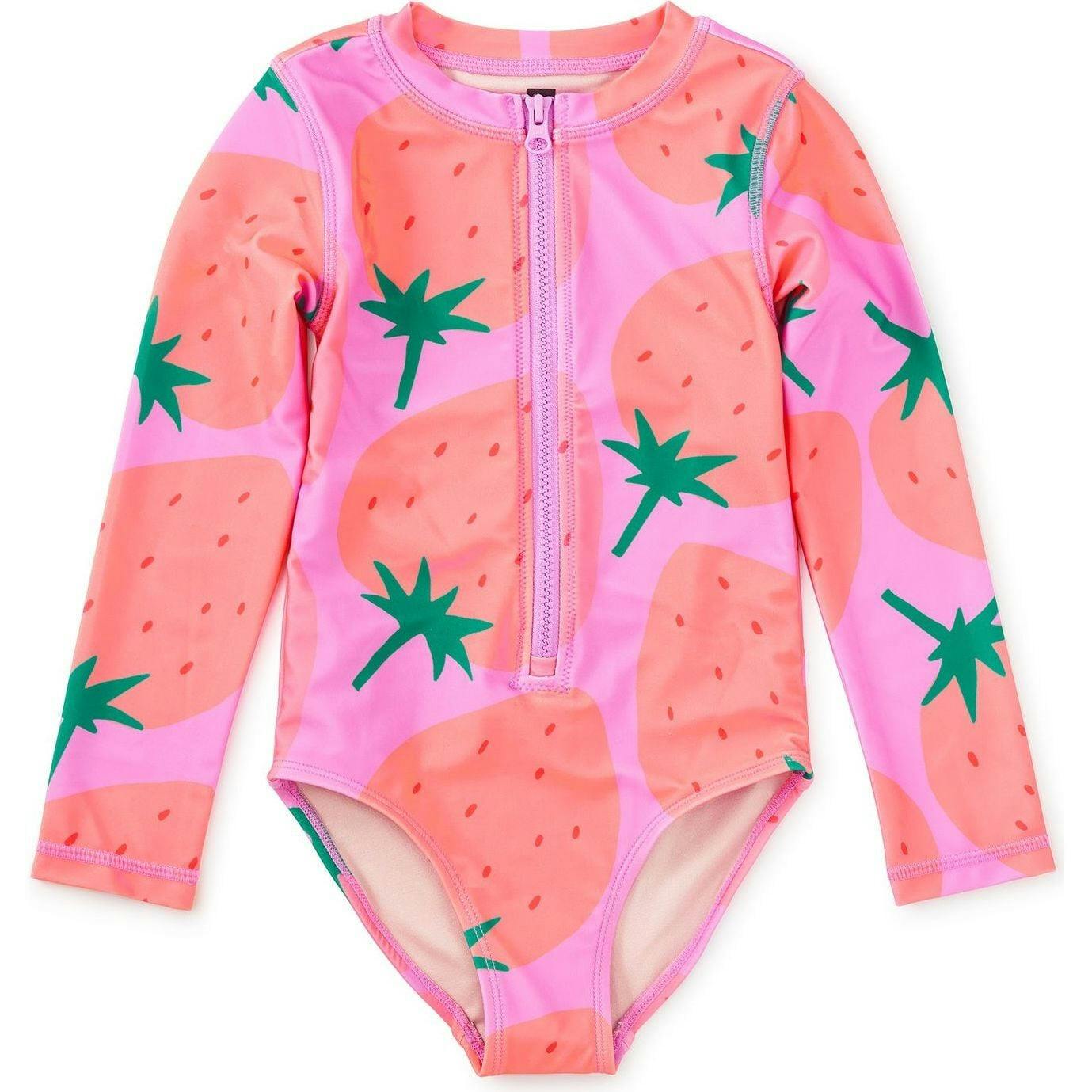 Long Sleeve One-Piece Swimsuit, Pink