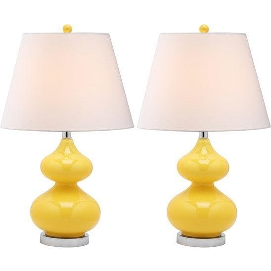 Set of 2 Eva Double Gourd Glass Lamps
