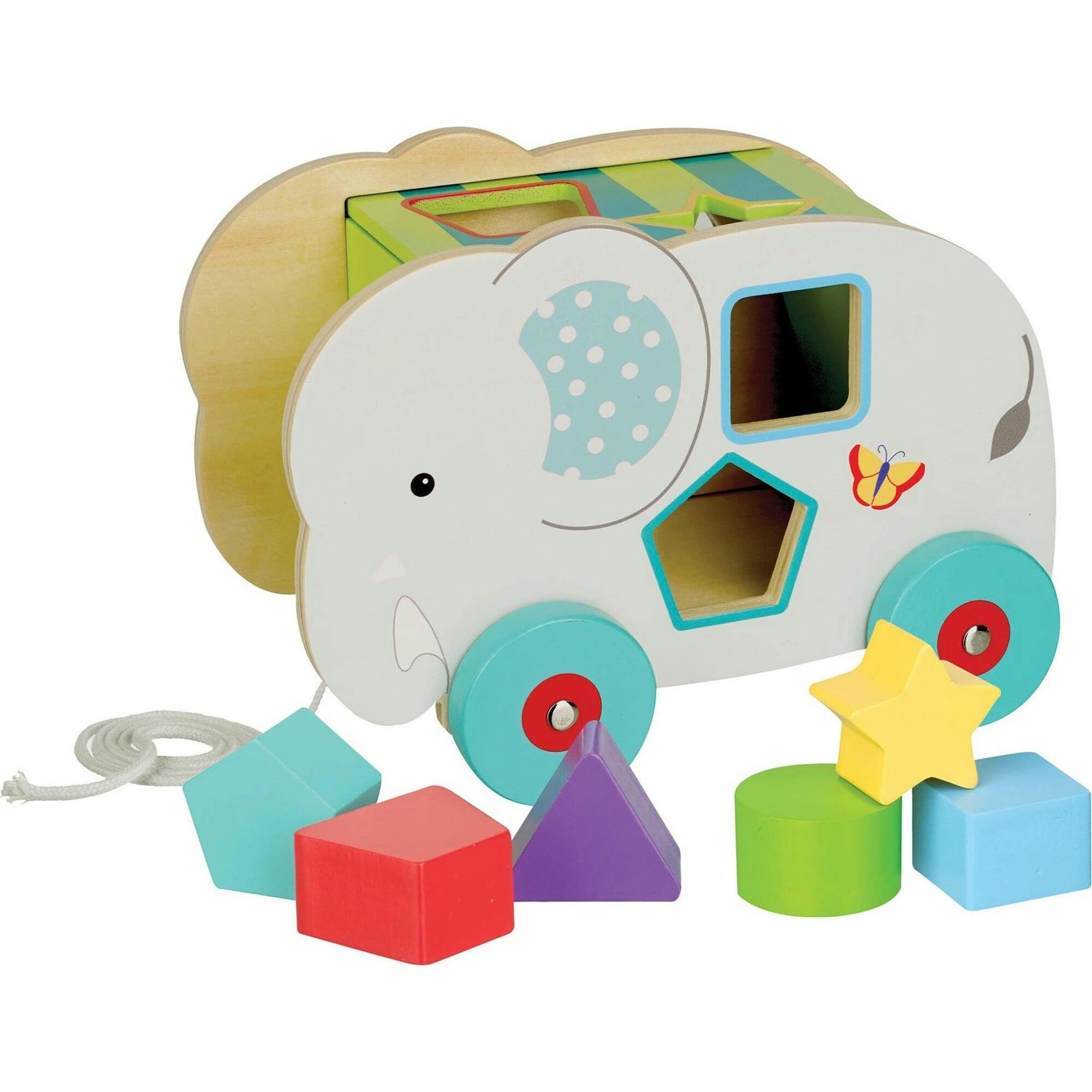 Orange Tree Toys: Shape Sorter: Jungle - Wooden Wheeled Animal Sorter