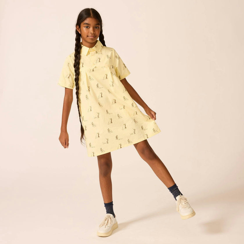 Shirtdress in Pale Yellow Duet