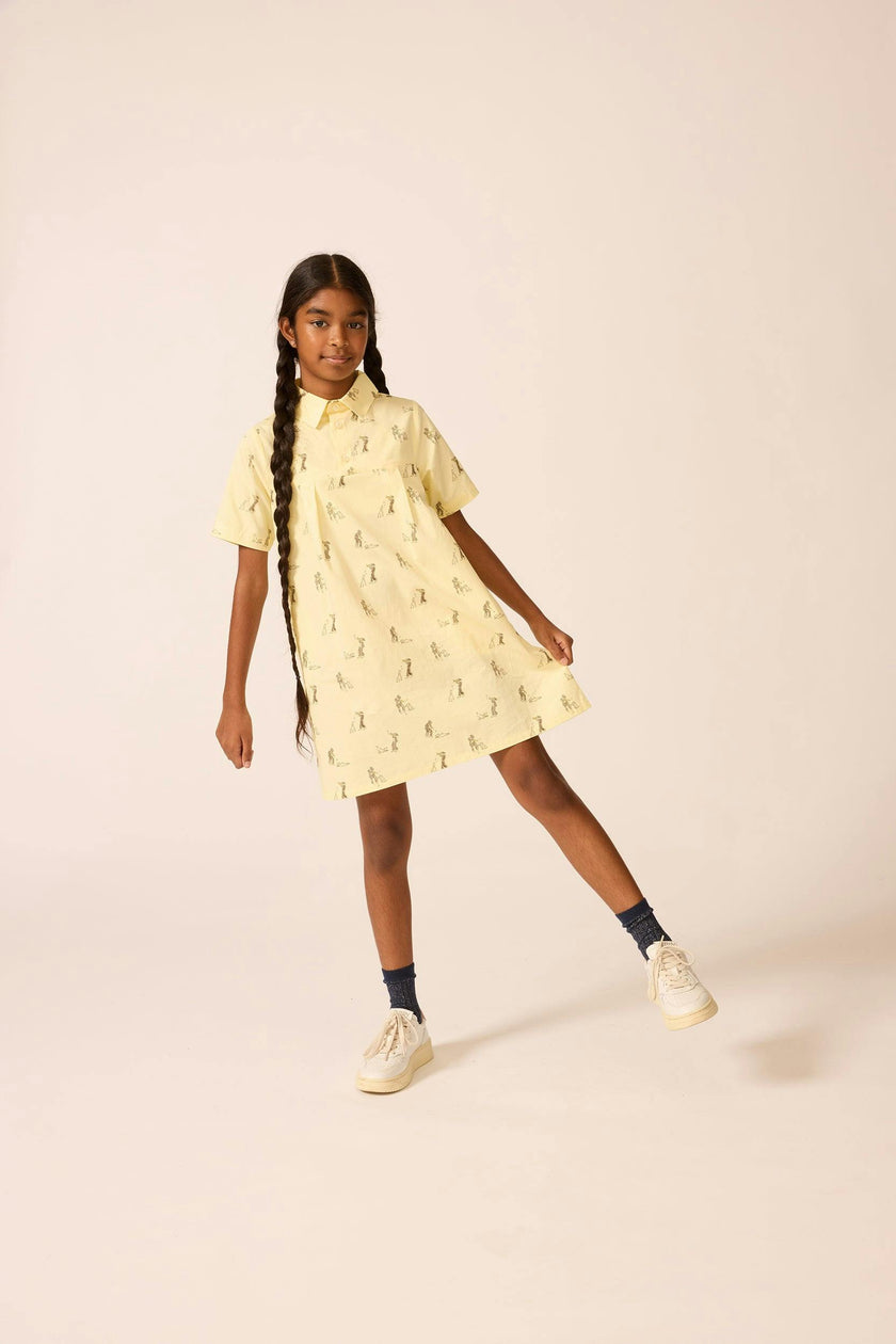 Shirtdress in Pale Yellow Duet