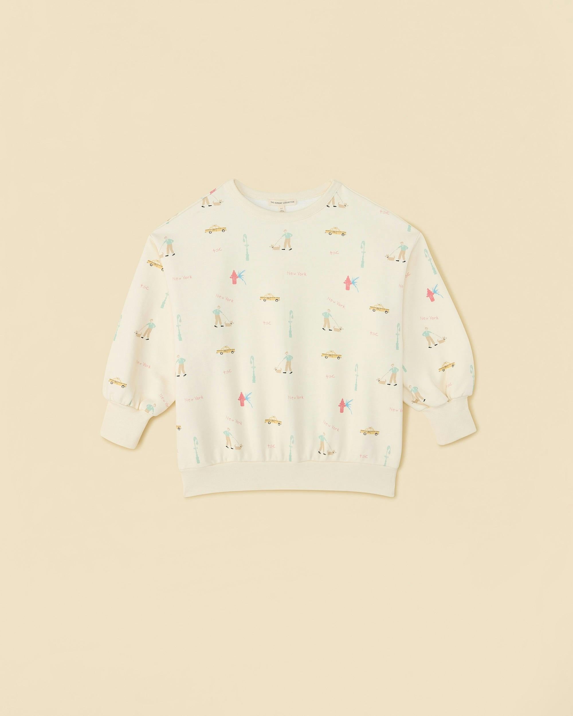 Organic Weekend Sweatshirt in City Scenes