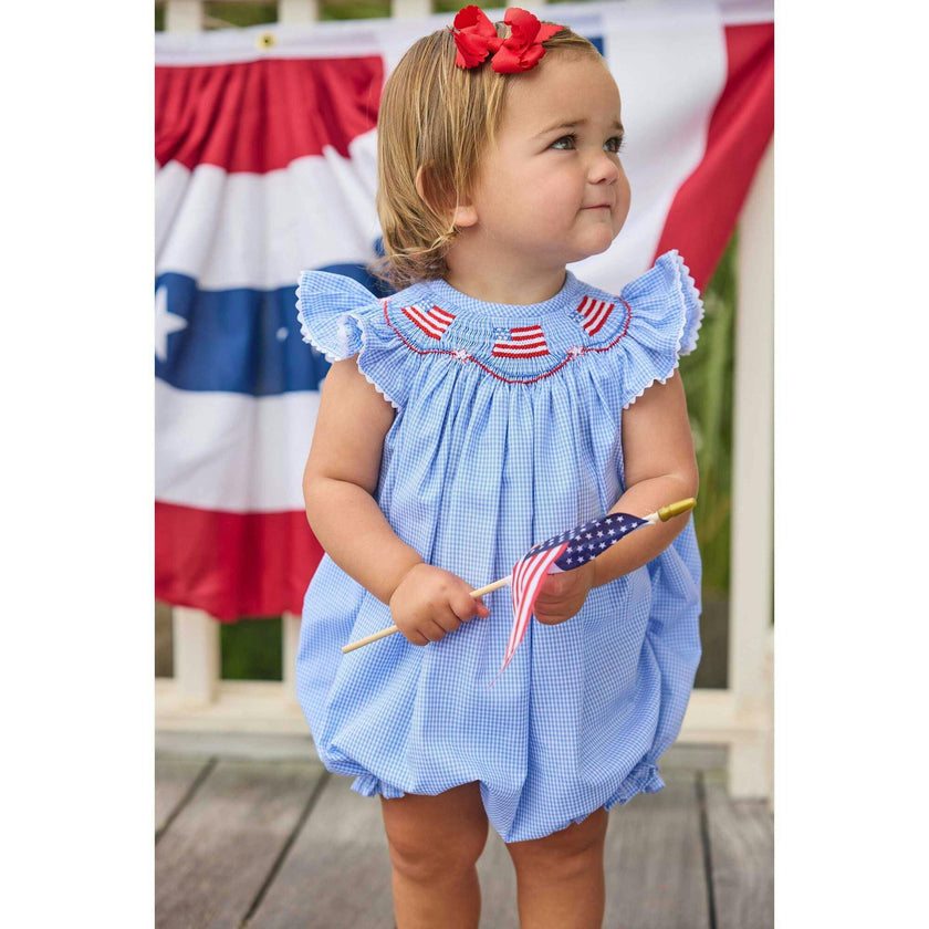 Smocked Bishop Bubble - Flags