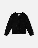 Pointelle Knit Cardigan
