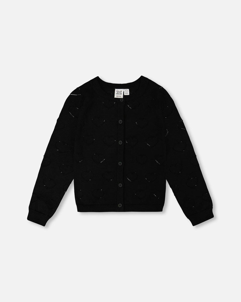 Pointelle Knit Cardigan