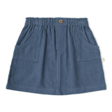 Organic Corduroy Skirt - Navy
