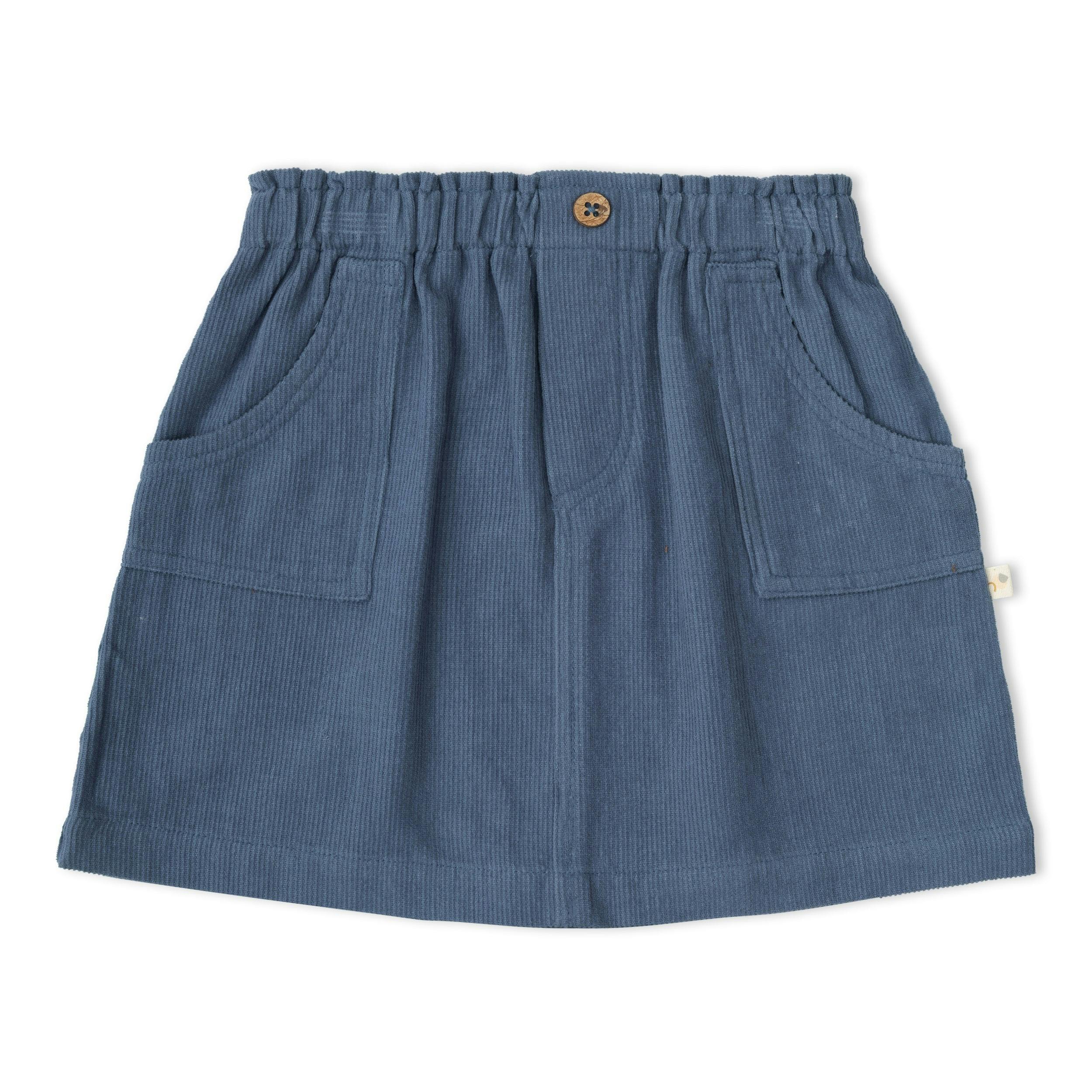 Organic Corduroy Skirt - Navy