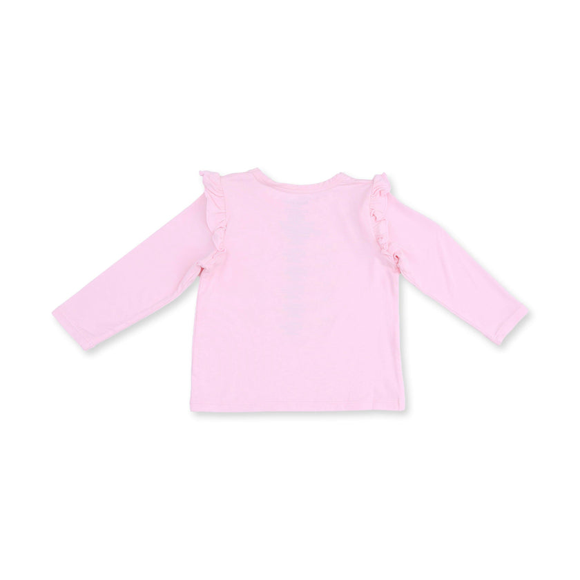 Golf - Pink Golf Cart Long Sleeve Ruffle Tee