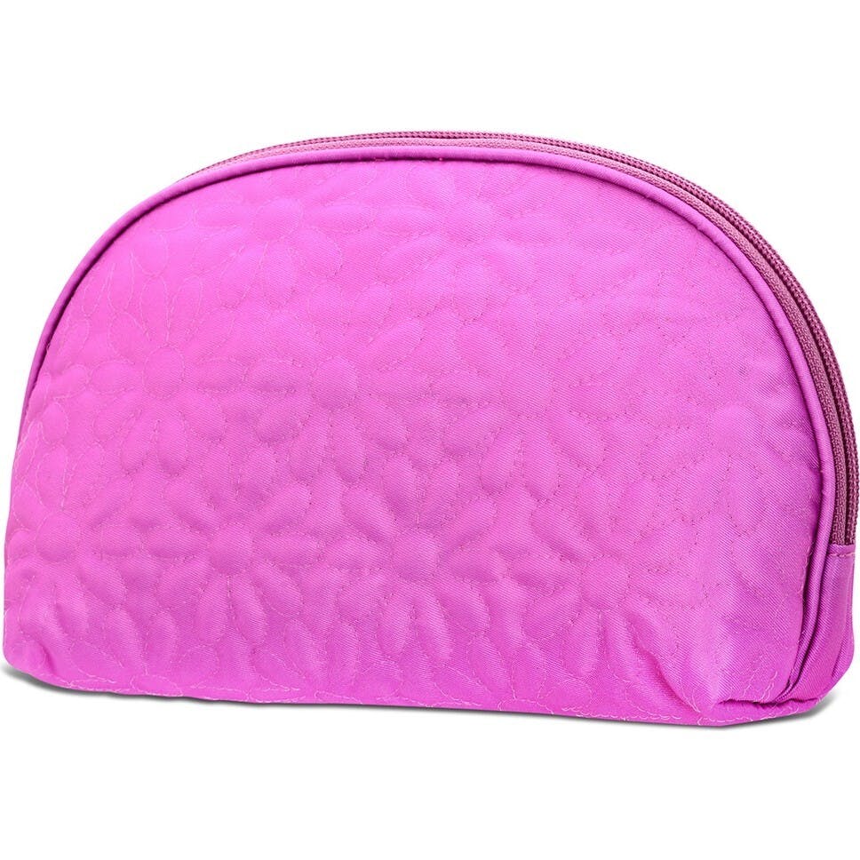 Puffy Flowers Oval Cosmetic Bag