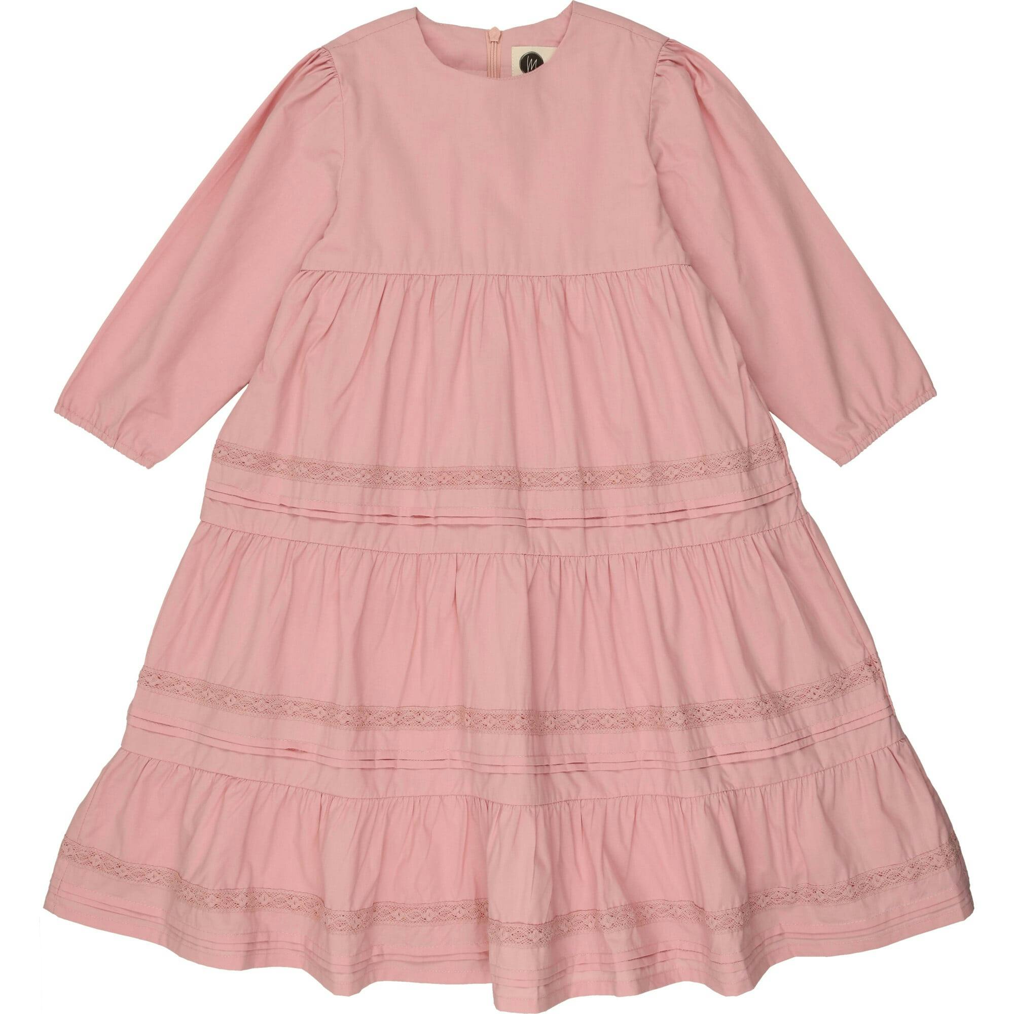 Pleats-N-Tiers 3-Quarter Sleeve Dress