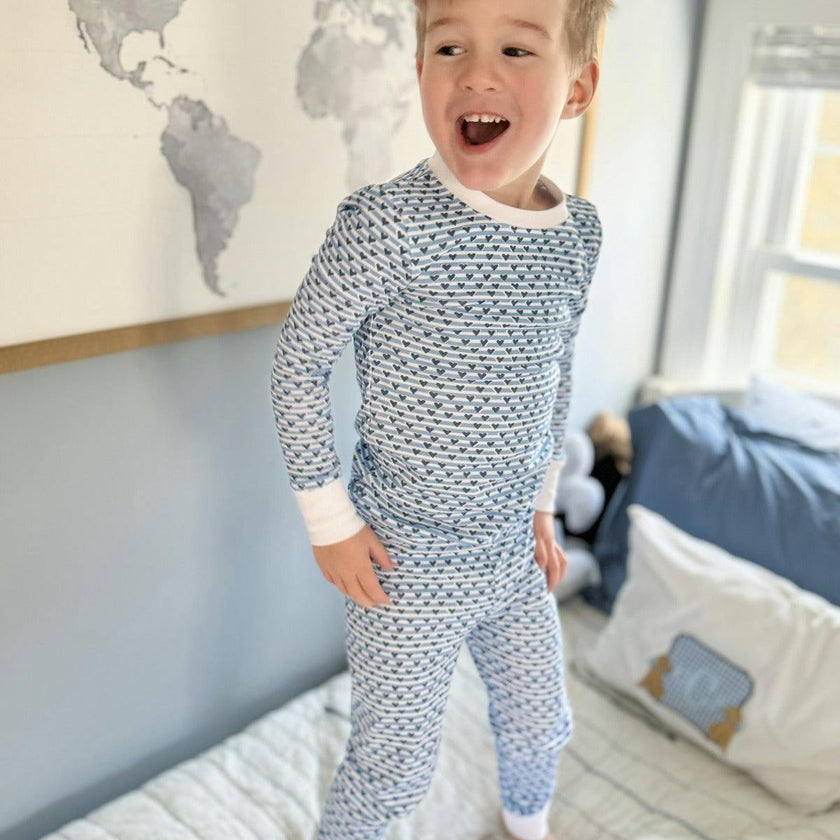 Sailor Hearts Two Piece Kids Pajamas