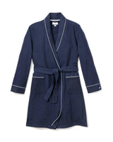 Kid's Flannel Robe in Navy