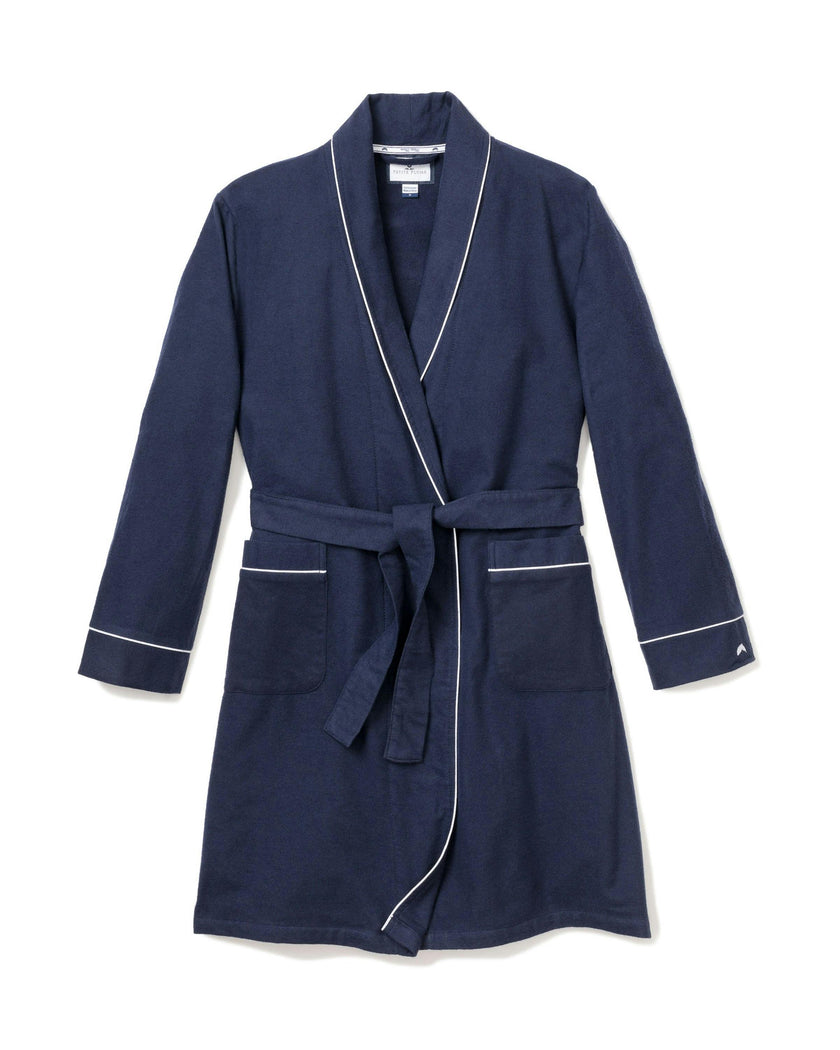 Kid's Flannel Robe in Navy