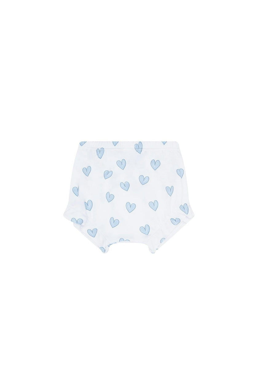 Blue Heart Print Onesie Set