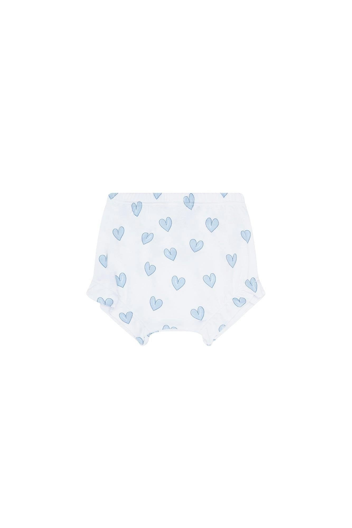 Blue Heart Print Onesie Set