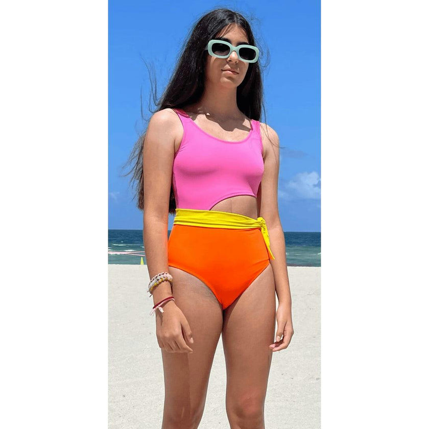Pop Sleeveless One-Piece Swimsuit