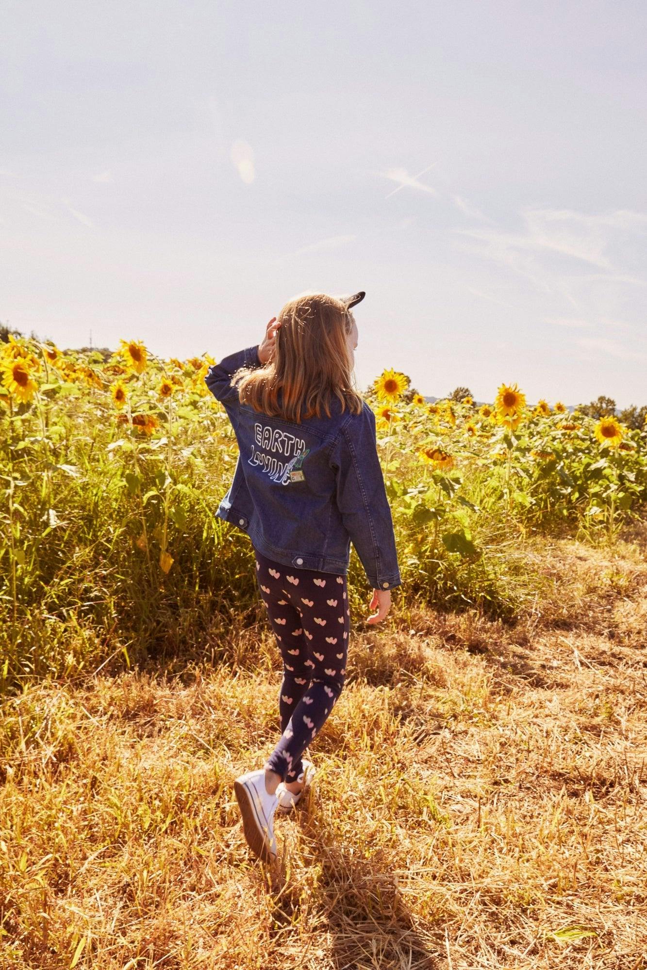 Recycled Cotton Hearts Kid Legging