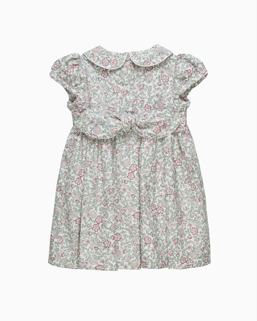 Baby Arabella Floral Smocked Dress in Pink