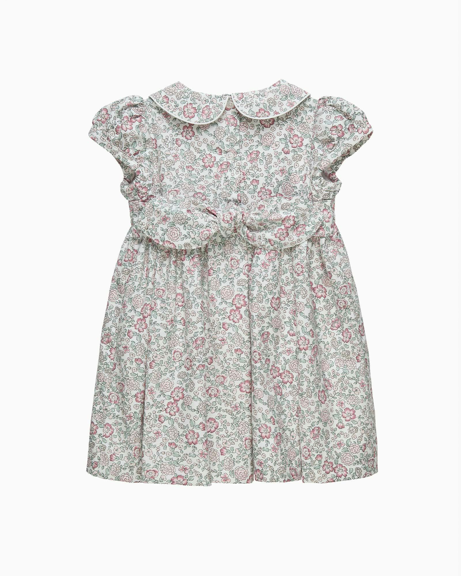 Baby Arabella Floral Smocked Dress in Pink