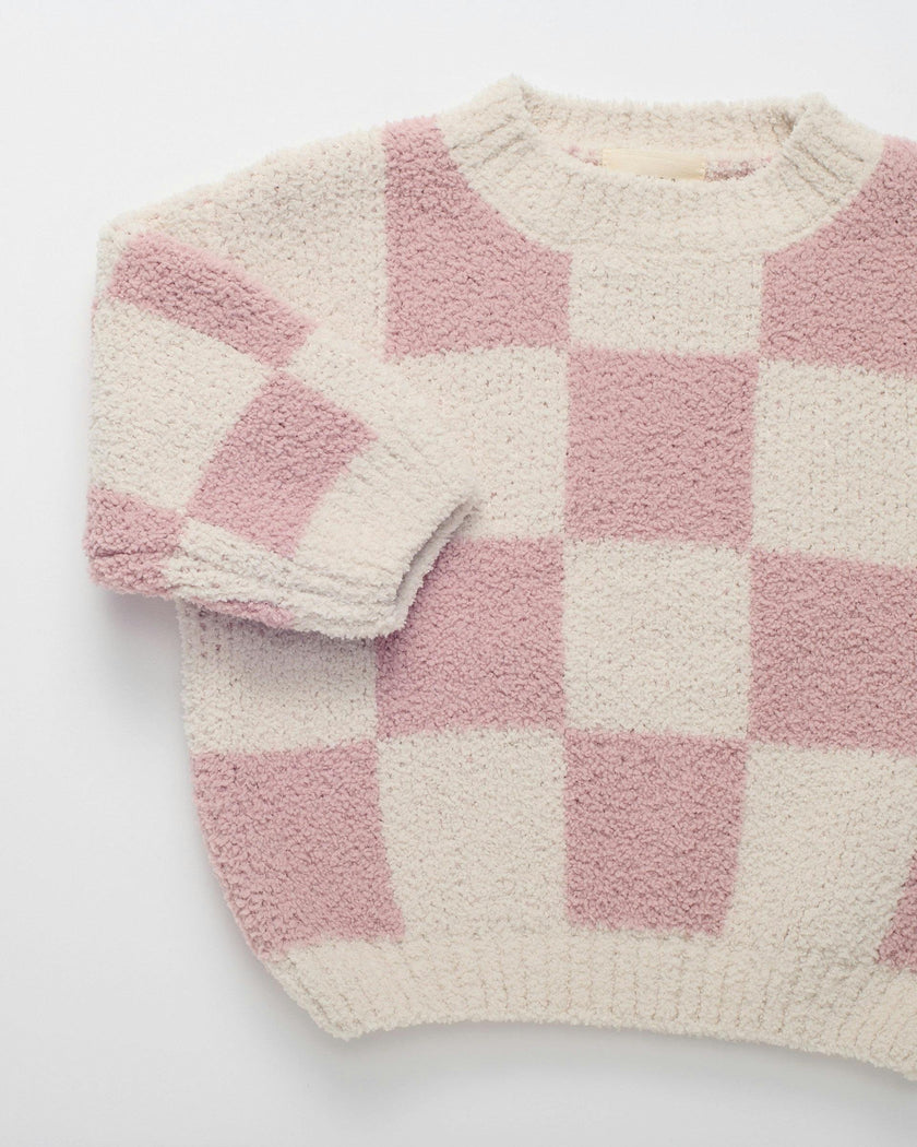 Boxy Sweater • Checkers Fuzzy