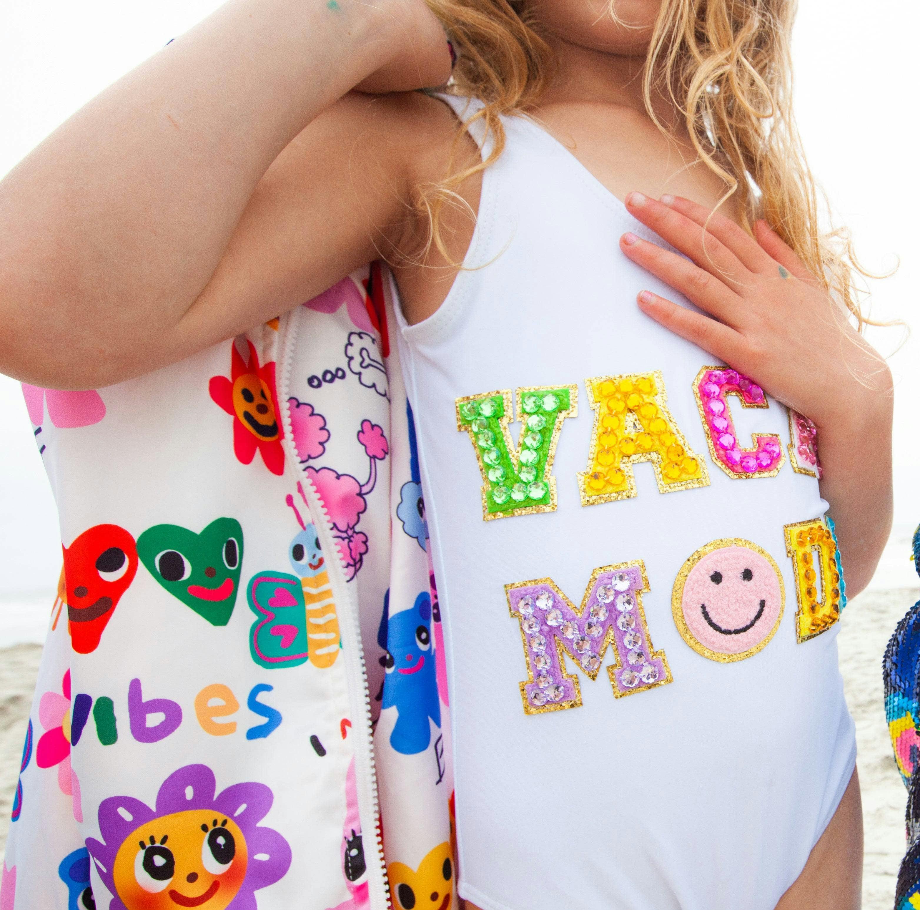 Crystal Vacay Mode Sleeveless One-Piece Swimsuit