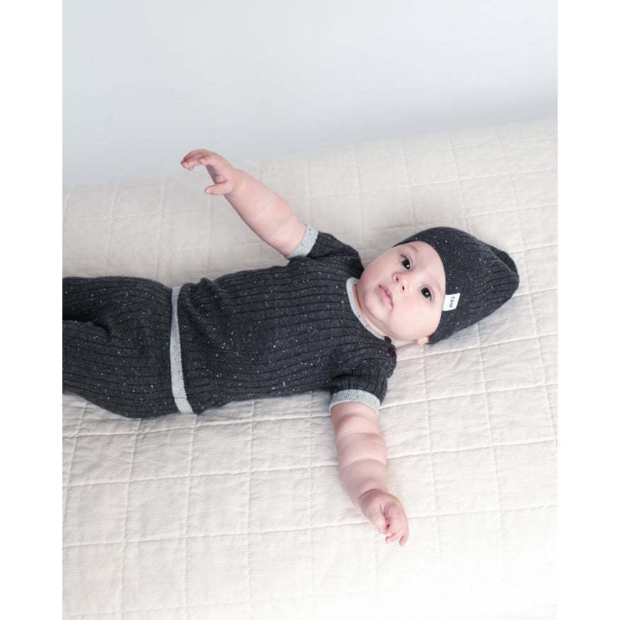 Baby Boys Hug Me Ribbed Contrast Trim Short Sleeve Top