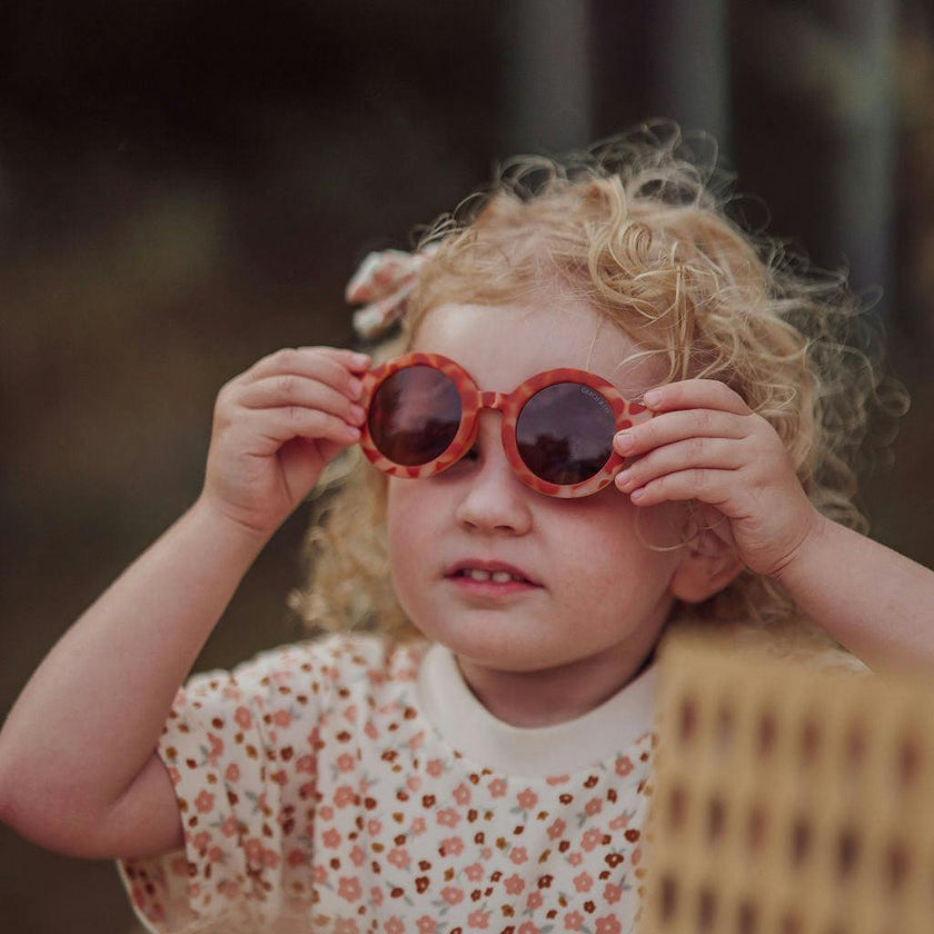 Original Round Sustainable Sunglasses | Bio-Based Bendable Polarized | Sunset Tortoise