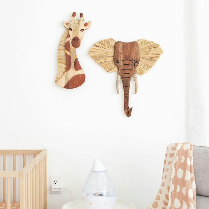 Kendi Elephant Safari Wooden Wall Decor