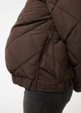 Expandable Raglan Sleeve Maternity Puffer Jacket