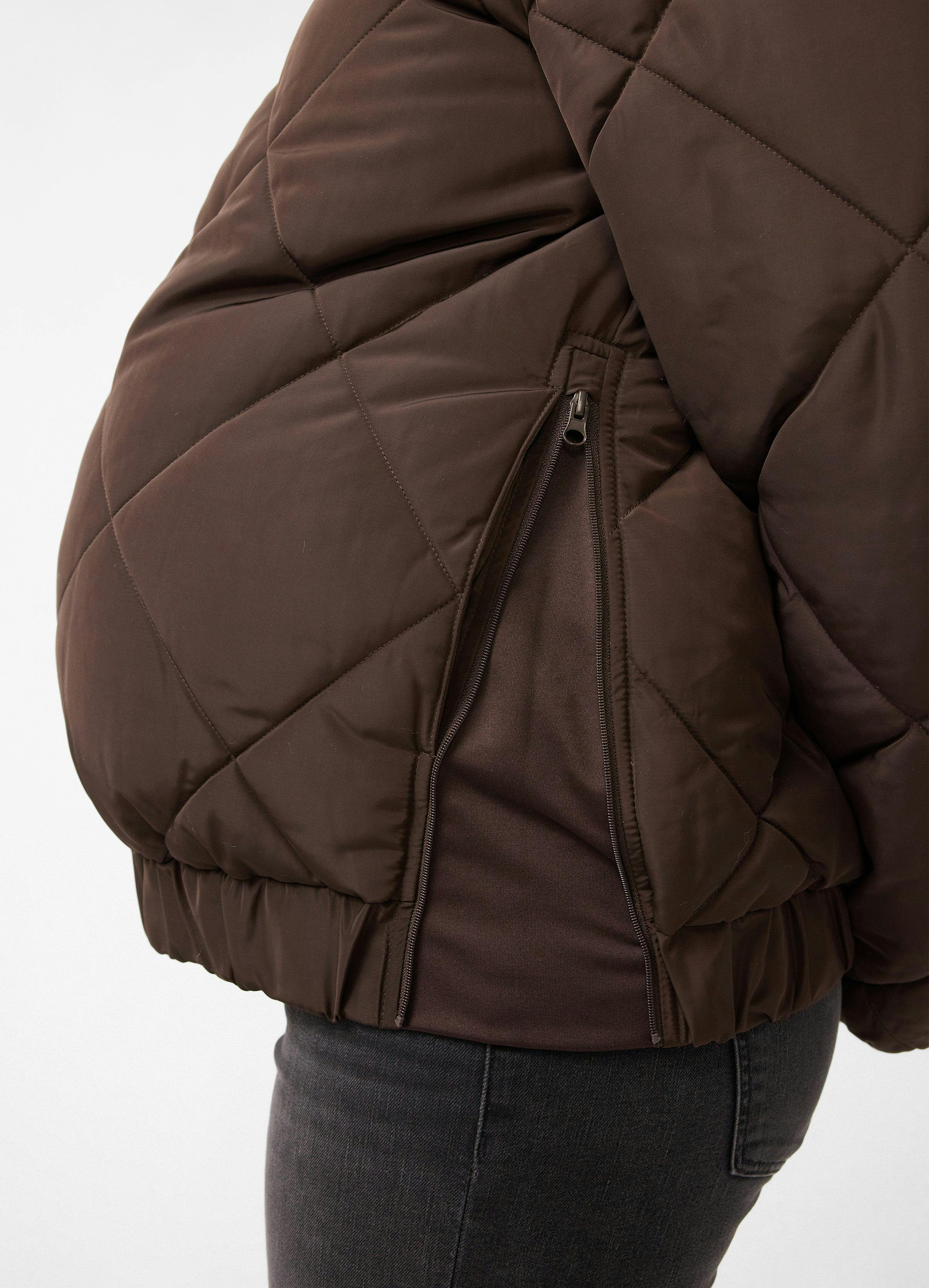 Expandable Raglan Sleeve Maternity Puffer Jacket