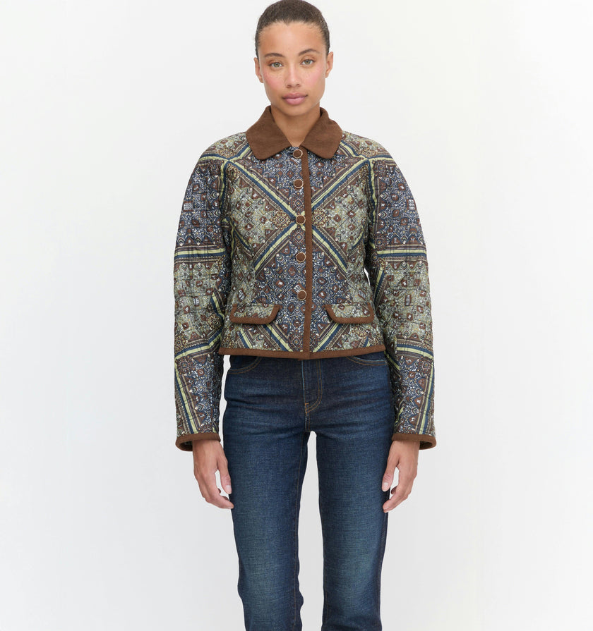 The Dax Jacket - Olive Equestrian Scarf