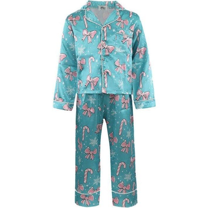 Women's Candy Cane Silk Set