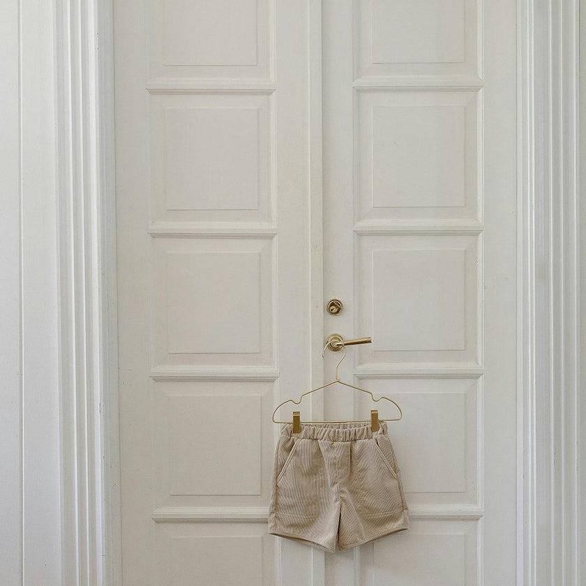 Athletic Shorts in Tan Corduroy