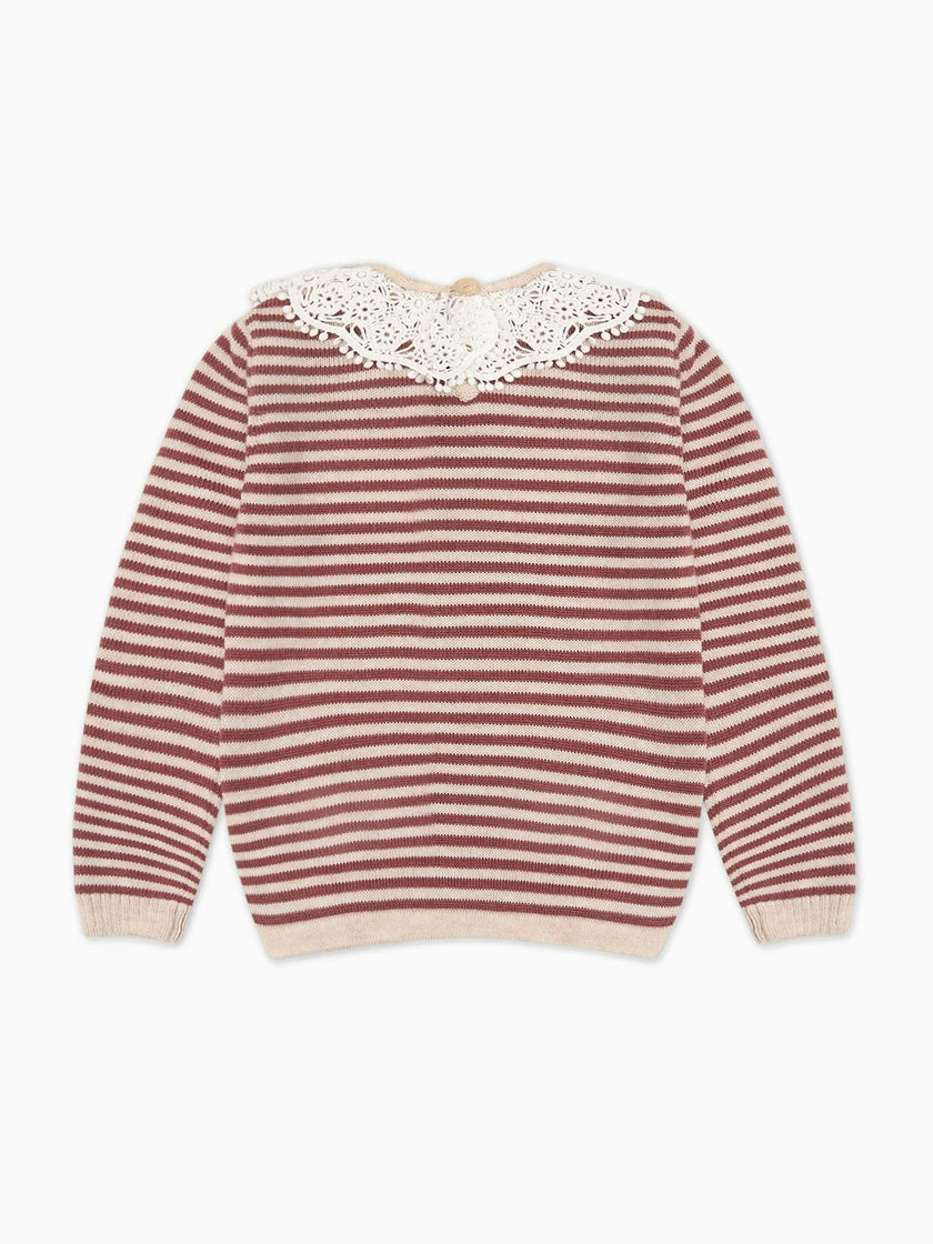 Dark Rose Blanca Merino Girl Jumper