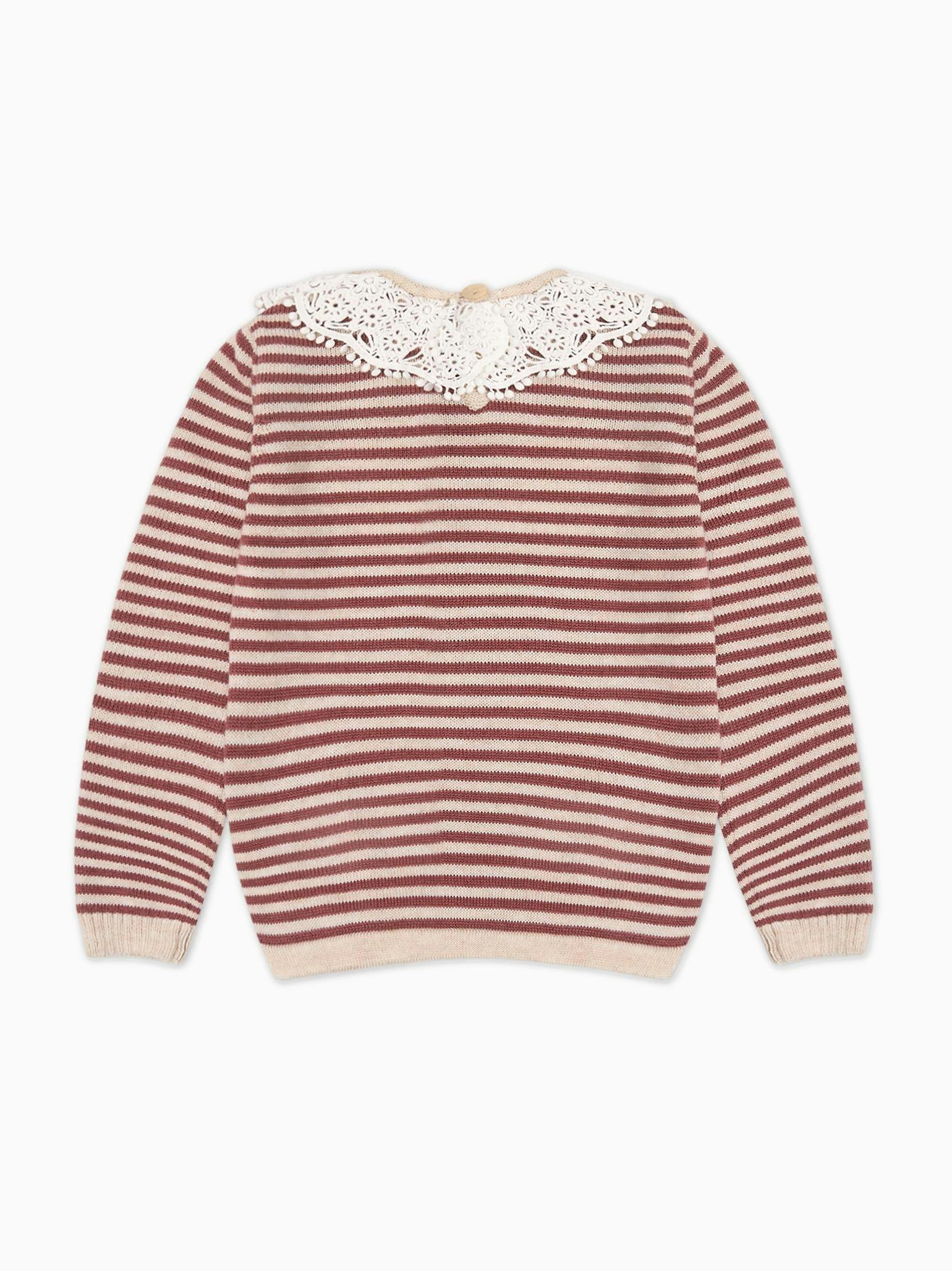Dark Rose Blanca Merino Girl Jumper
