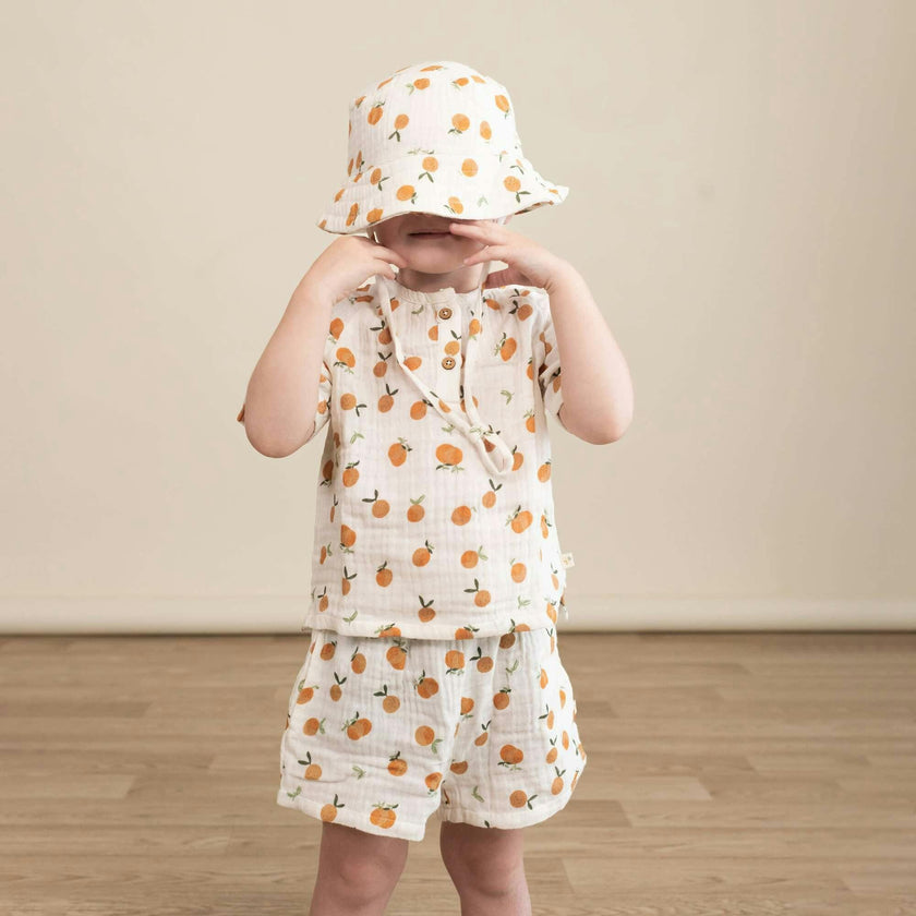 Organic Raglan Shirt & Shorts Set