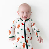 Gingerbread Men Zippered Footie