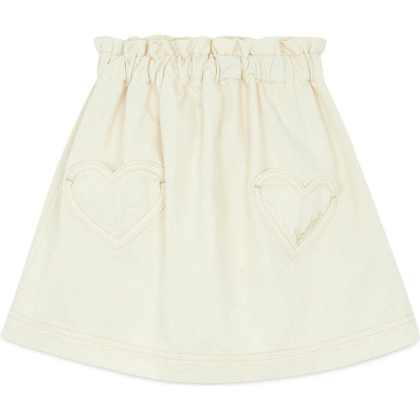 BONTON Heart-Pocket Douchka Skirt - Marshmallow