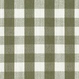 Crawford Pillowback Comfort Swivel Glider in Moss Green Gingham