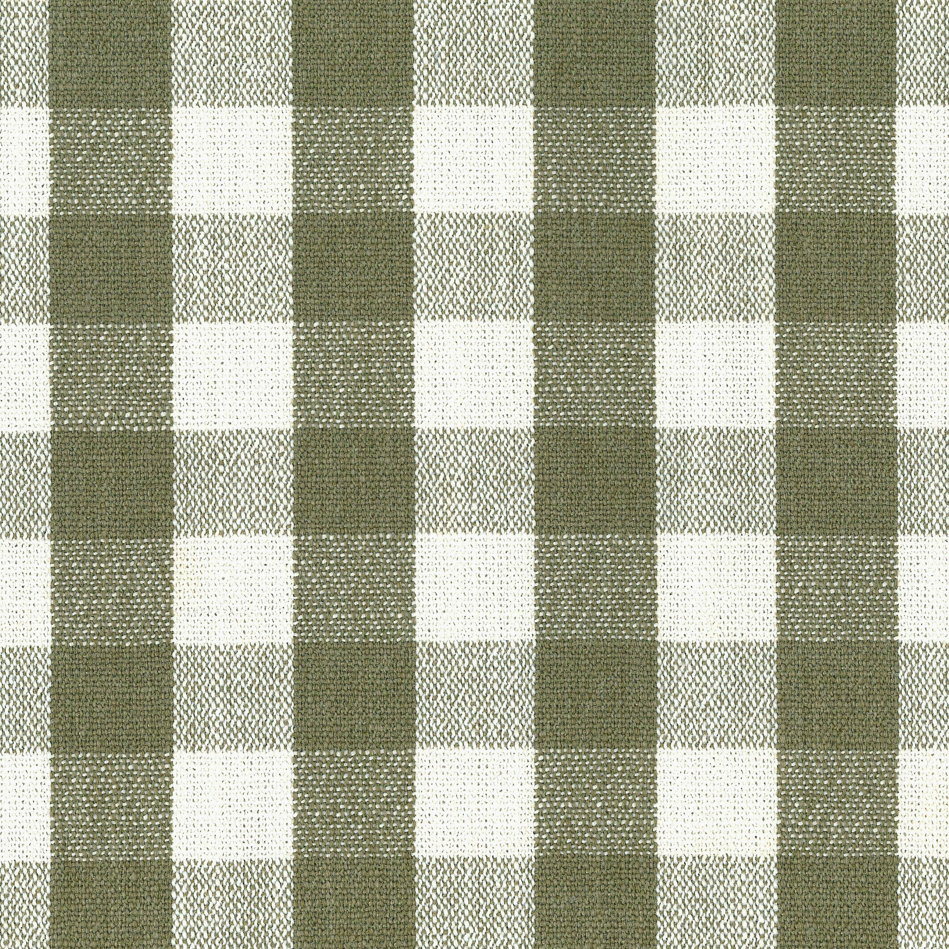 Crawford Pillowback Comfort Swivel Glider in Moss Green Gingham