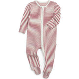 Red Stripe Clever Zip Baby Pajamas