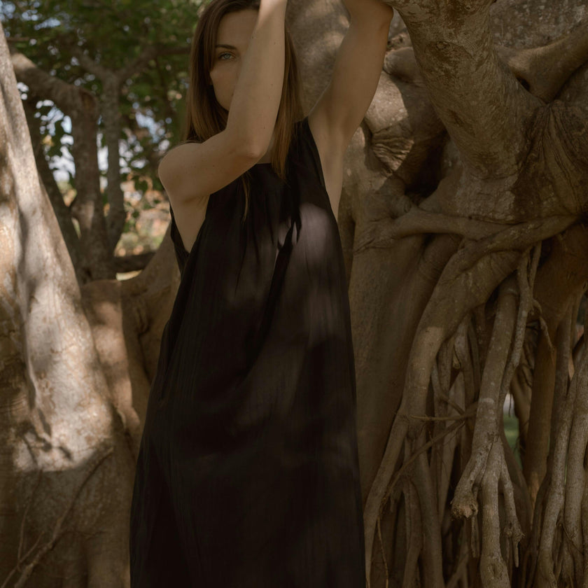 CHLOE SLIP DRESS HERRINGBONE