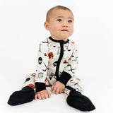 Hat Trick Hockey Bamboo Convertible Baby Pajama