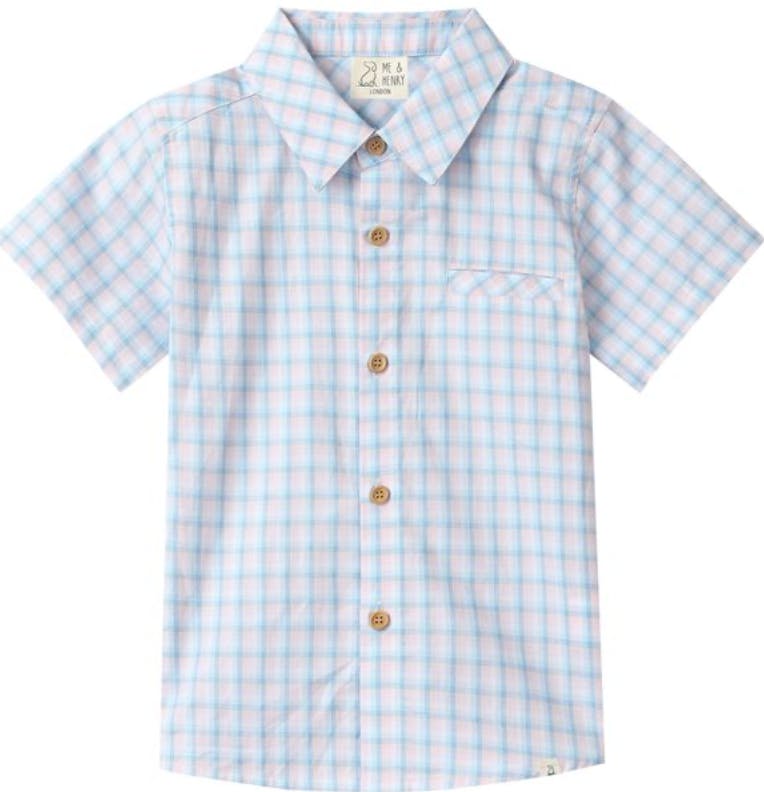PINK/BLUE PLAID NEWPORT WOVEN SHIRT
