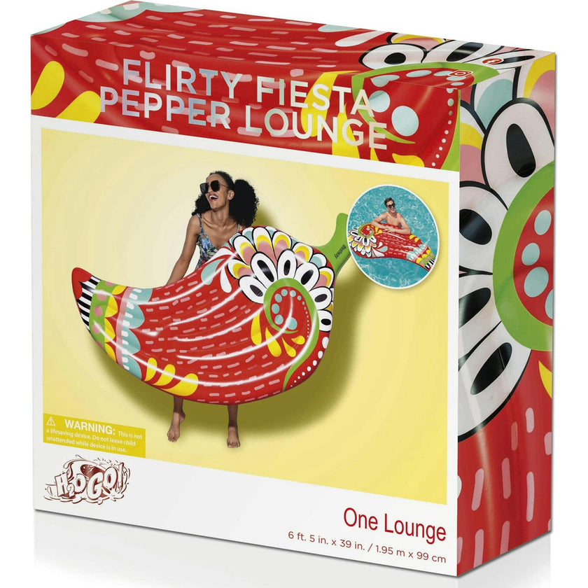 H2OGO! Inflatable Flirty Fiesta Pepper Pool/Water/Beach Float
