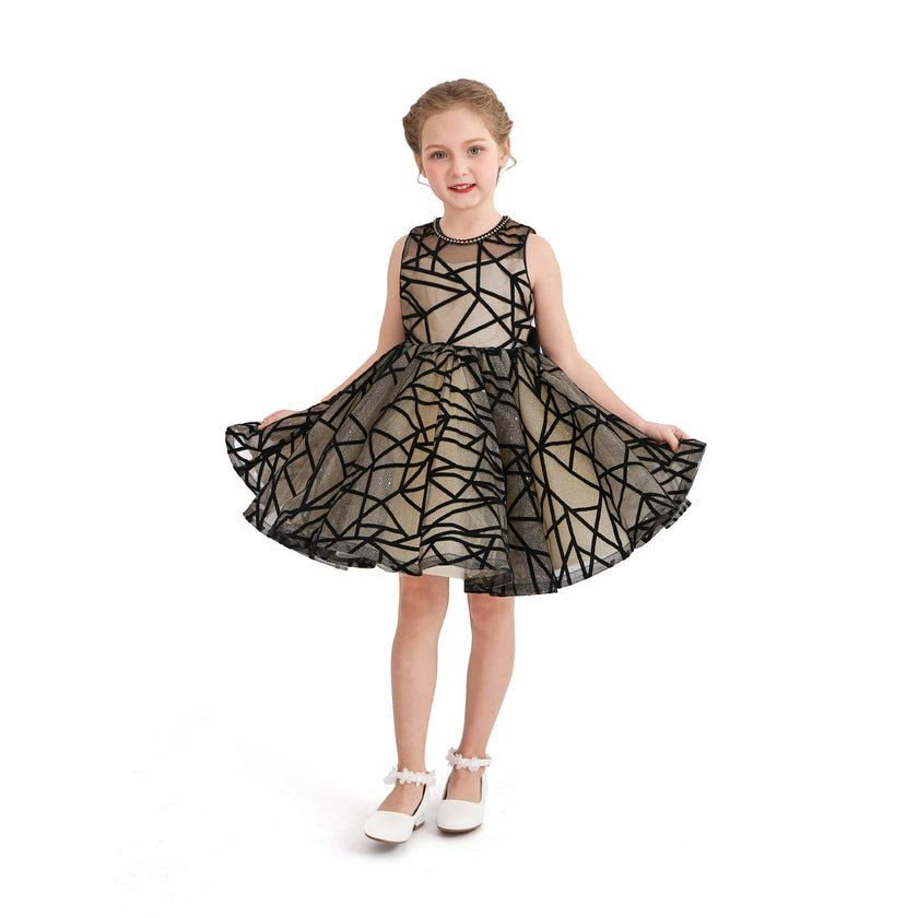 Beige Belvedra Pearl-Trim Ribbon Dress