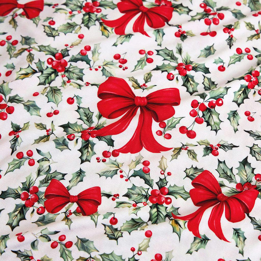 Happy Holly-days Footie Ruffled Zippered One Piece
